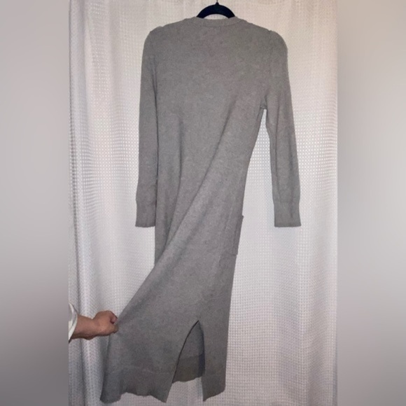 Women’s Tag‎ buttoned ultra soft stretchy gray long maxi cardigan size Medium - Picture 12 of 16